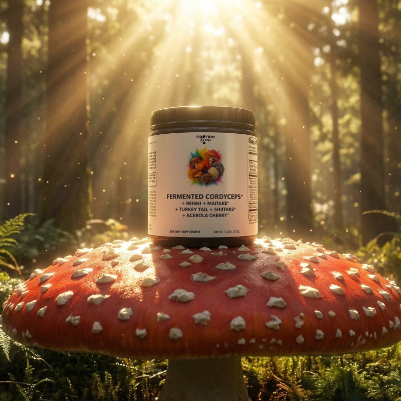 Fermented Mushroom Complex | Organic 7-Mushroom Immunity Blend by Protein Zone
