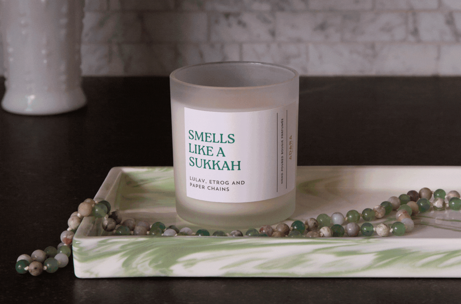 Smells Like A Sukkah - Lulav, Etrog, and Paper Chains Scented Candle by Adara Rituals