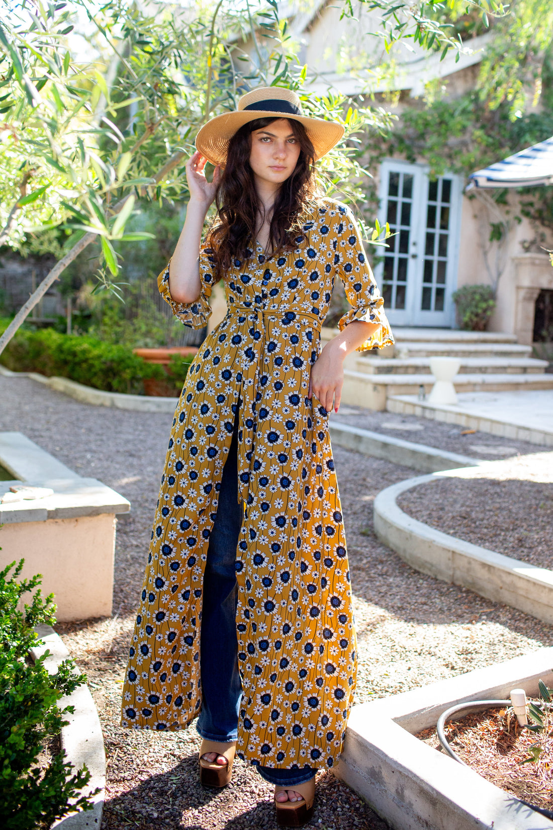 Sunflower Dressing Gown in Gold - DestGlow