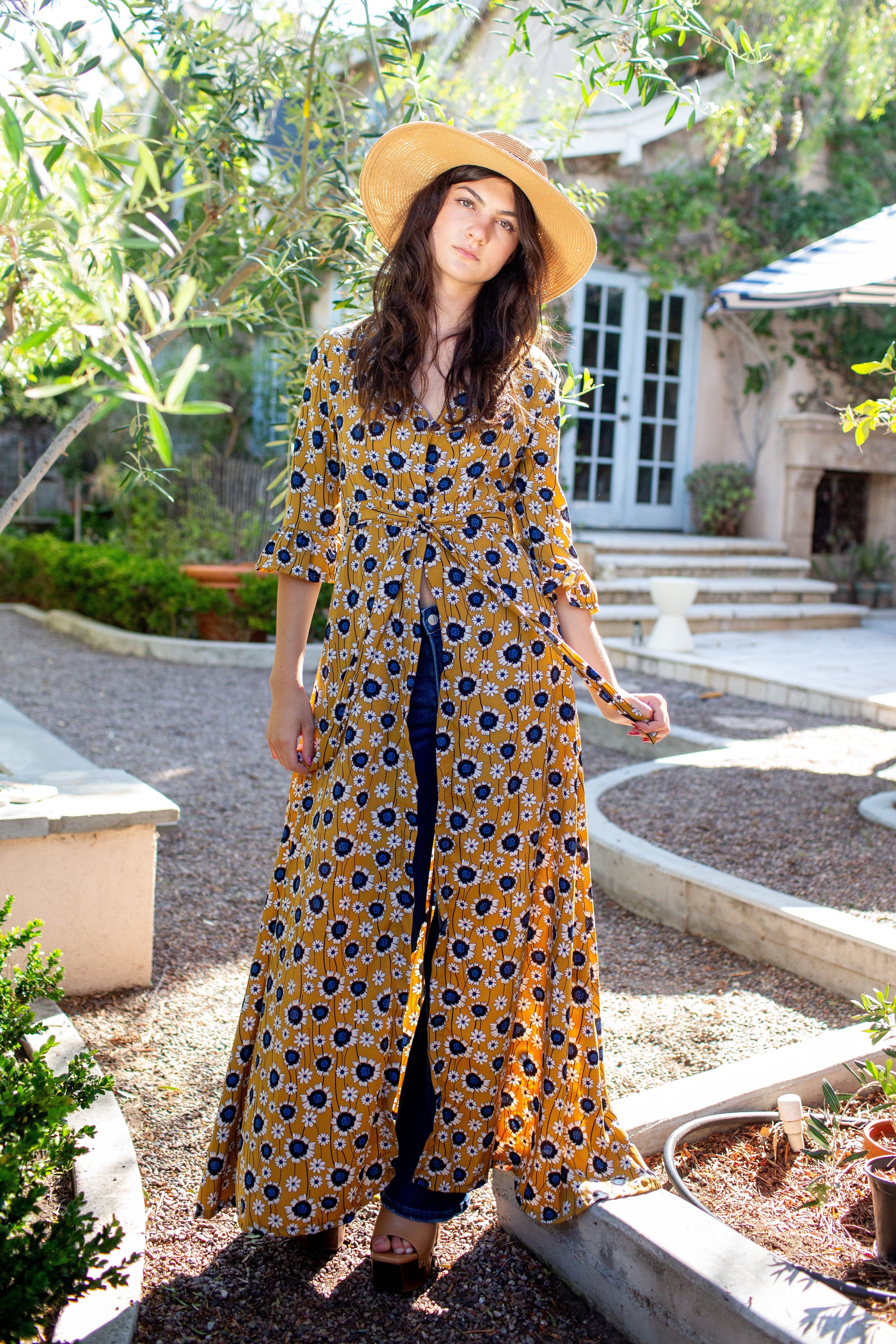 Sunflower Dressing Gown in Gold