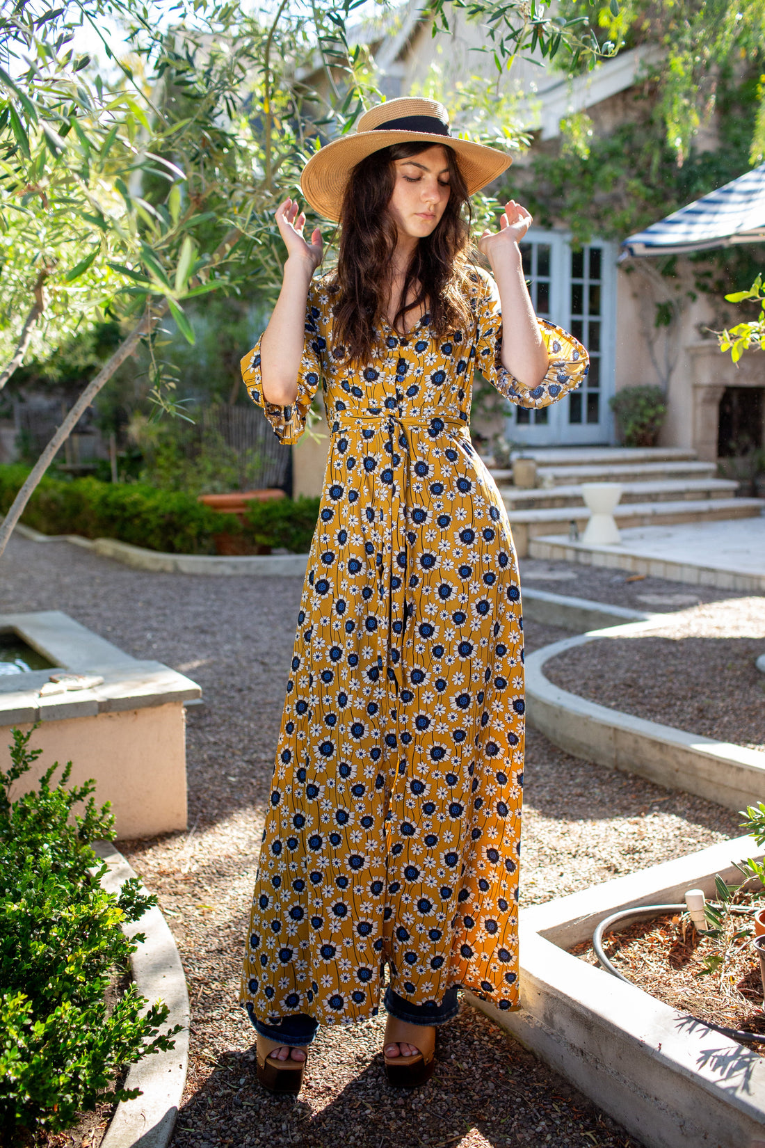 Sunflower Dressing Gown in Gold - DestGlow