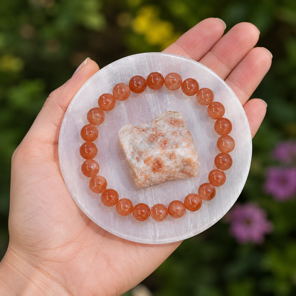 Sunstone Crystal Gift Set For Emotional Support and Protection, Real Polished Gemstones.  DestGlow