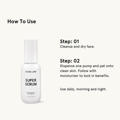 Super Serum - Ultra Luminous Face Serum by JAXON LANE