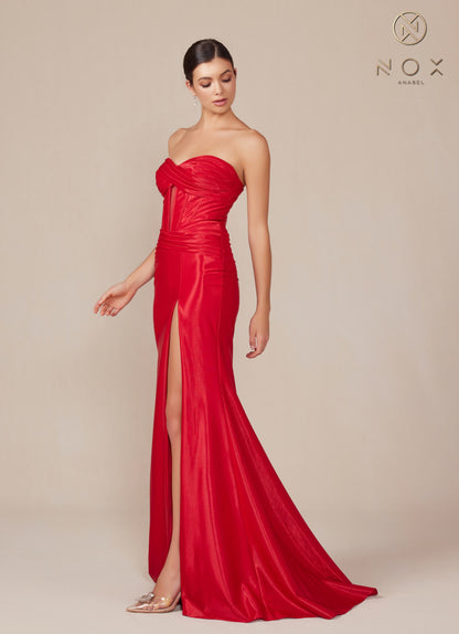 Nox Anabel T1489 Dress Long Strapless Fitted Evening Gown by DiscountDressShop