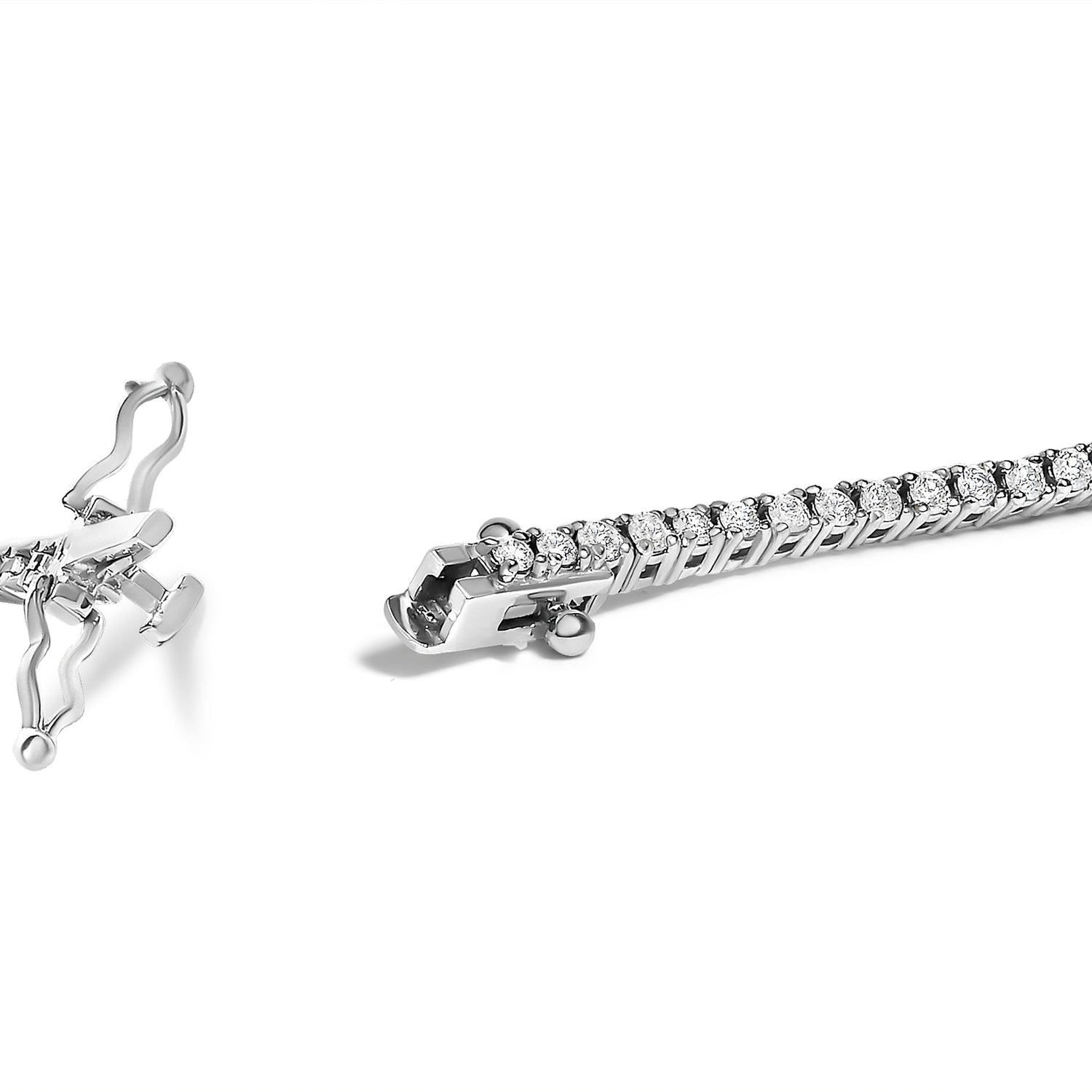 14K White Gold Classic 1 1/2 Cttw Diamond Tennis Bracelet  DestGlow