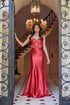 Nox Anabel T1500 Dress Satin Strapless Floor Length Keyhole Bodice by DiscountDressShop