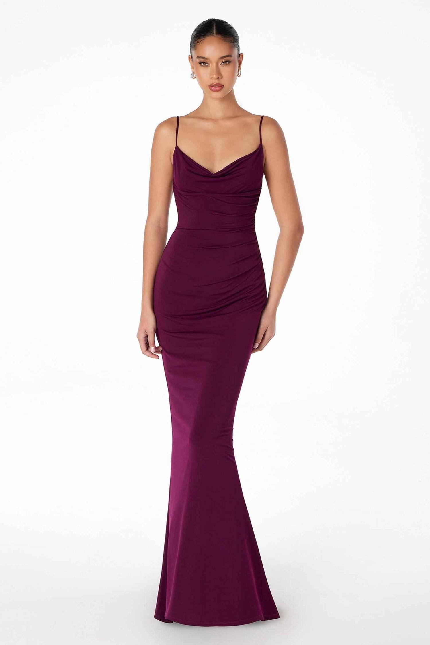 Astee T2008 Fitted Spaghetti Strap Open Back with Lace Detail Gown by DiscountDressShop