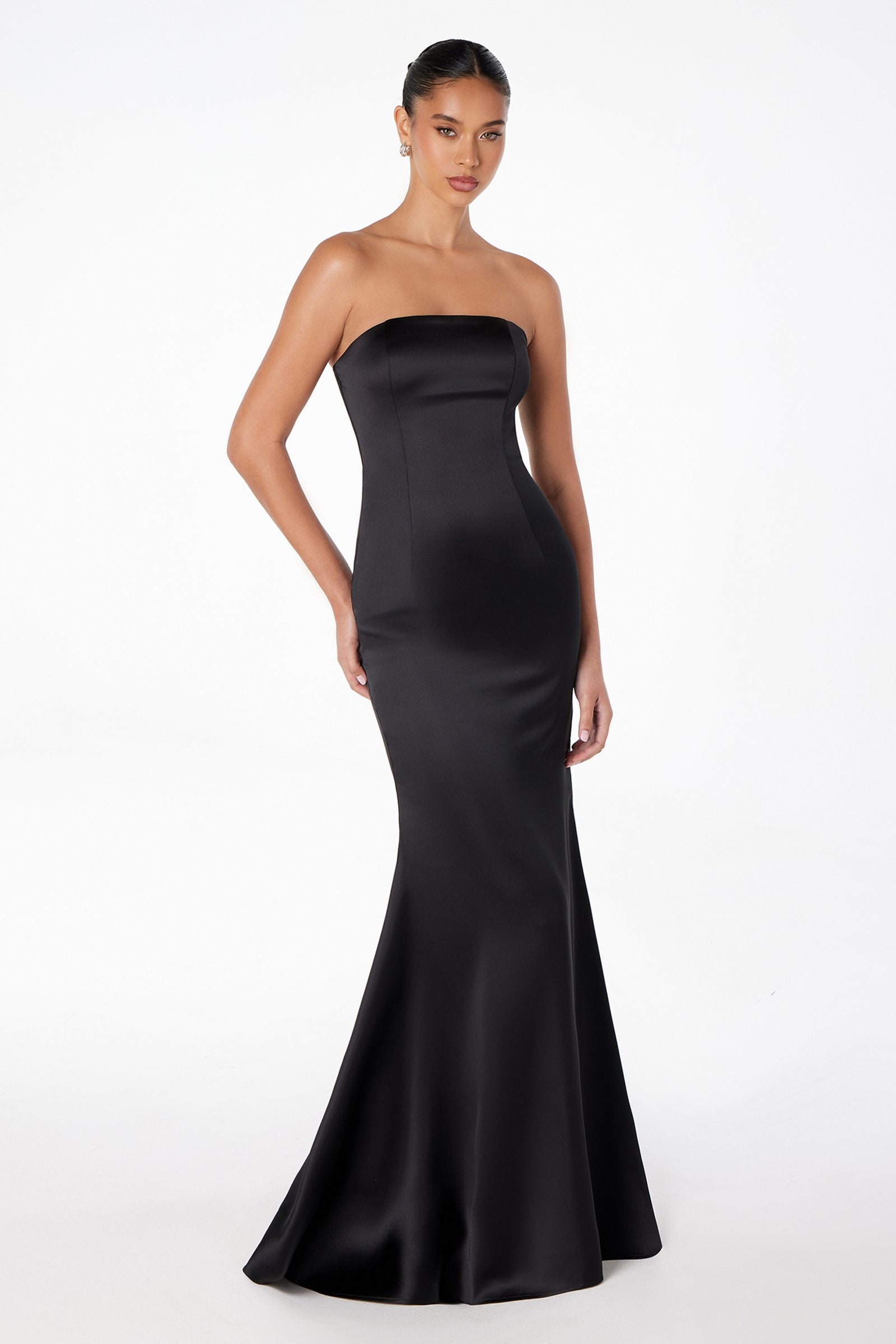 Astee T2012 Strapless Fitted Mermaid Gown with Scarf by DiscountDressShop