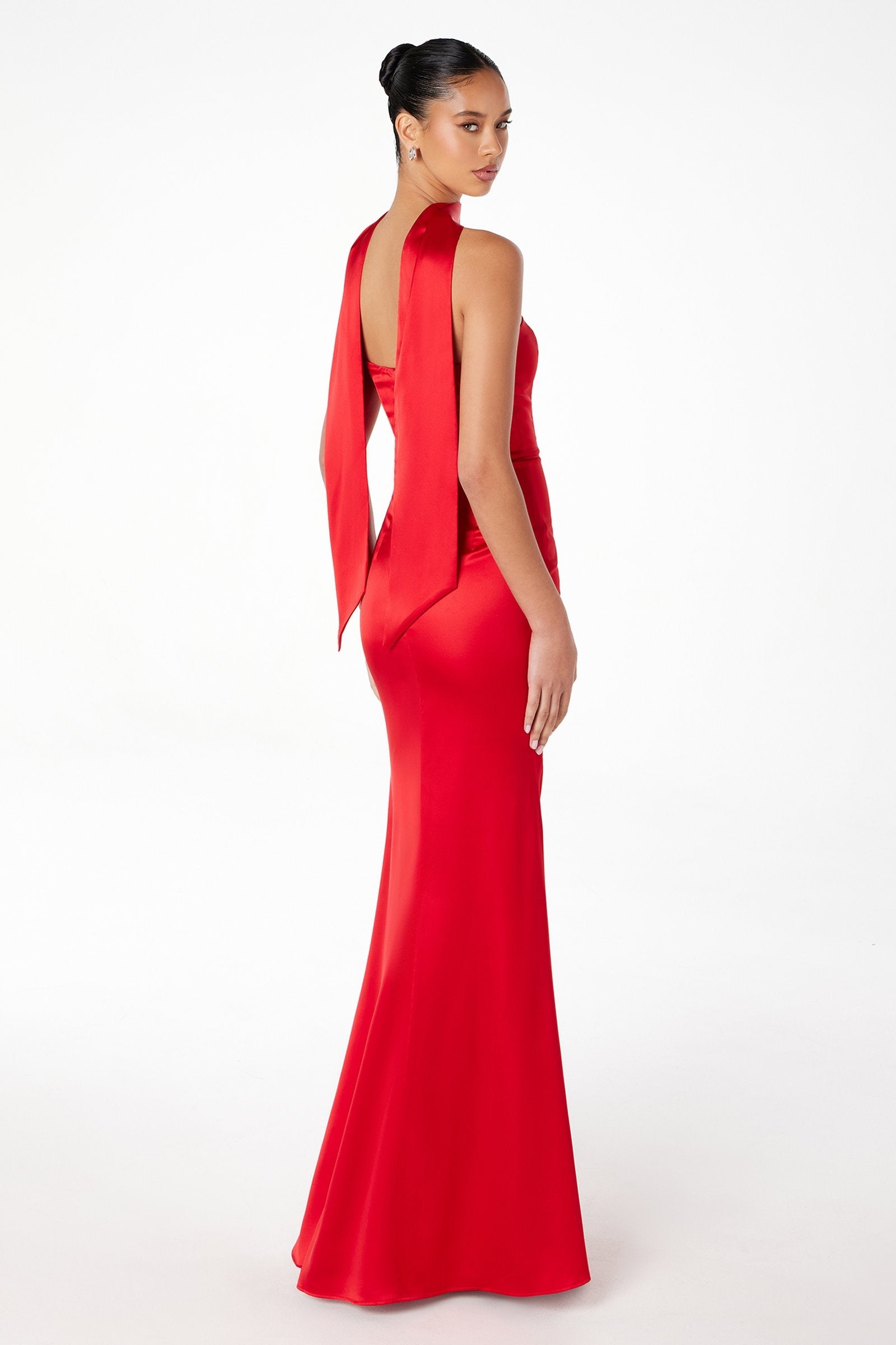 Astee T2012 Strapless Fitted Mermaid Gown with Scarf by DiscountDressShop