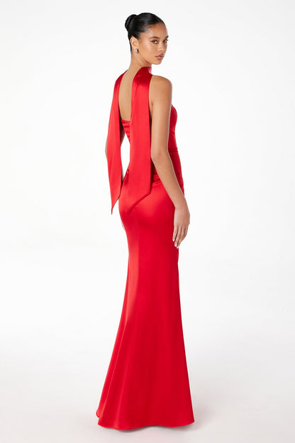 Astee T2012 Strapless Fitted Mermaid Gown with Scarf by DiscountDressShop