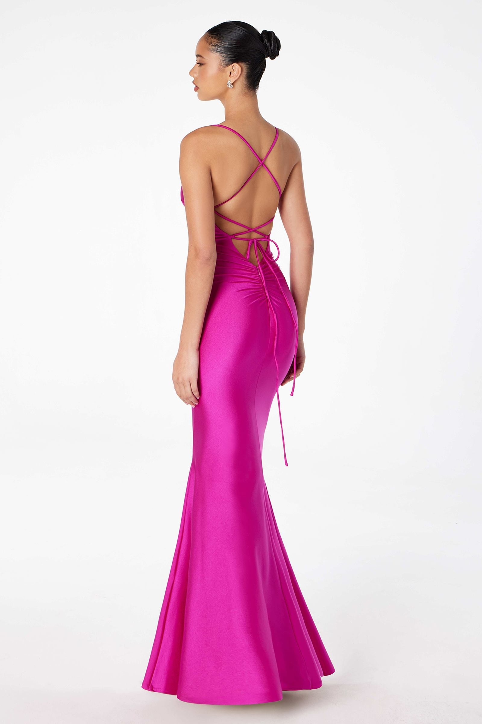 Astee T3001 Long Fitted Evening Gown Strappy Open Back by DiscountDressShop