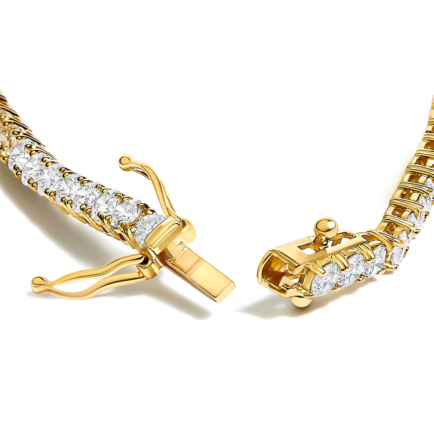 14K Yellow Gold Classic 5.00 Cttw Diamond Tennis Bracelet  DestGlow
