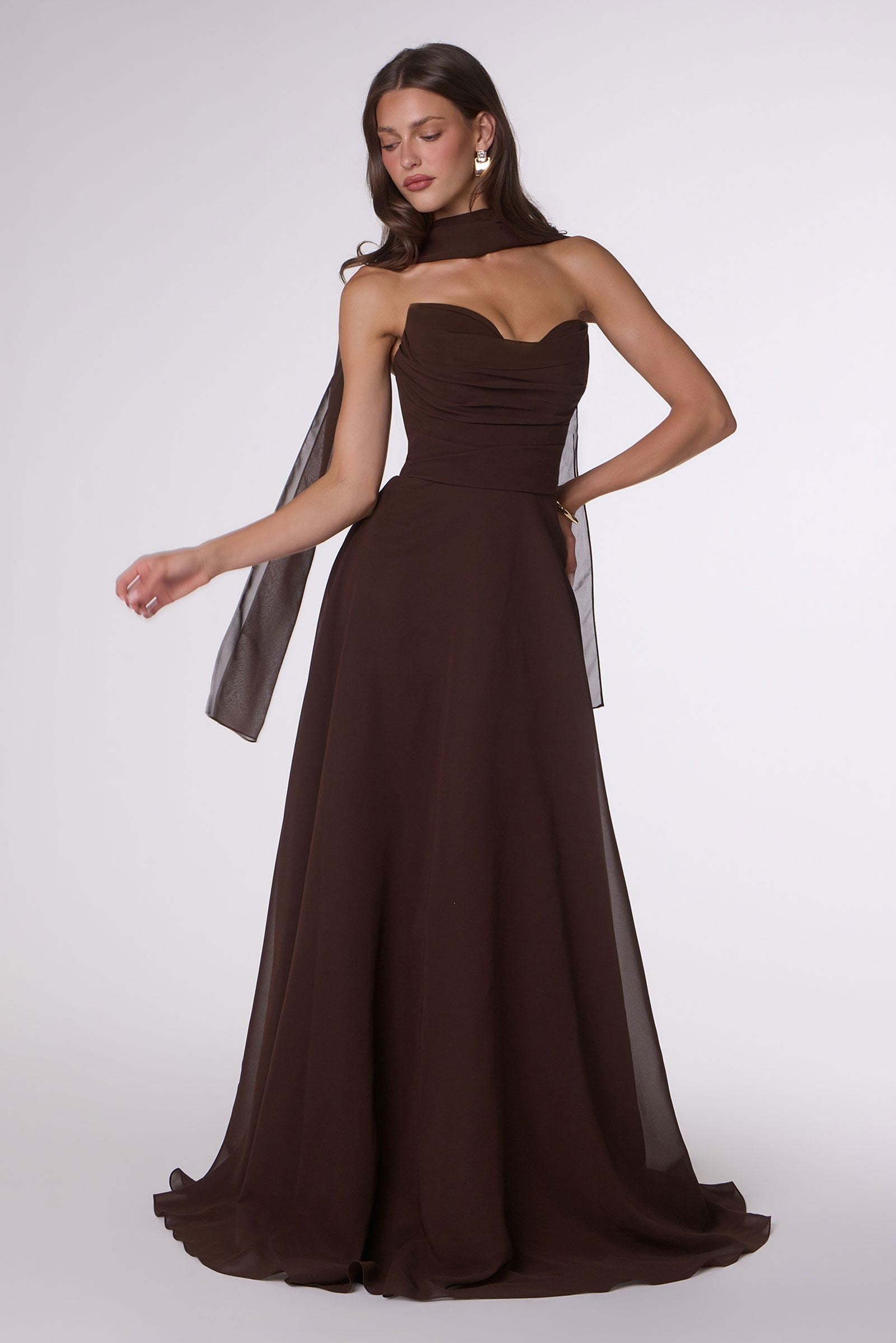 Ladivine Amoris T703 Dress Strapless A-Line Bridesmaid Gown - DestGlow
