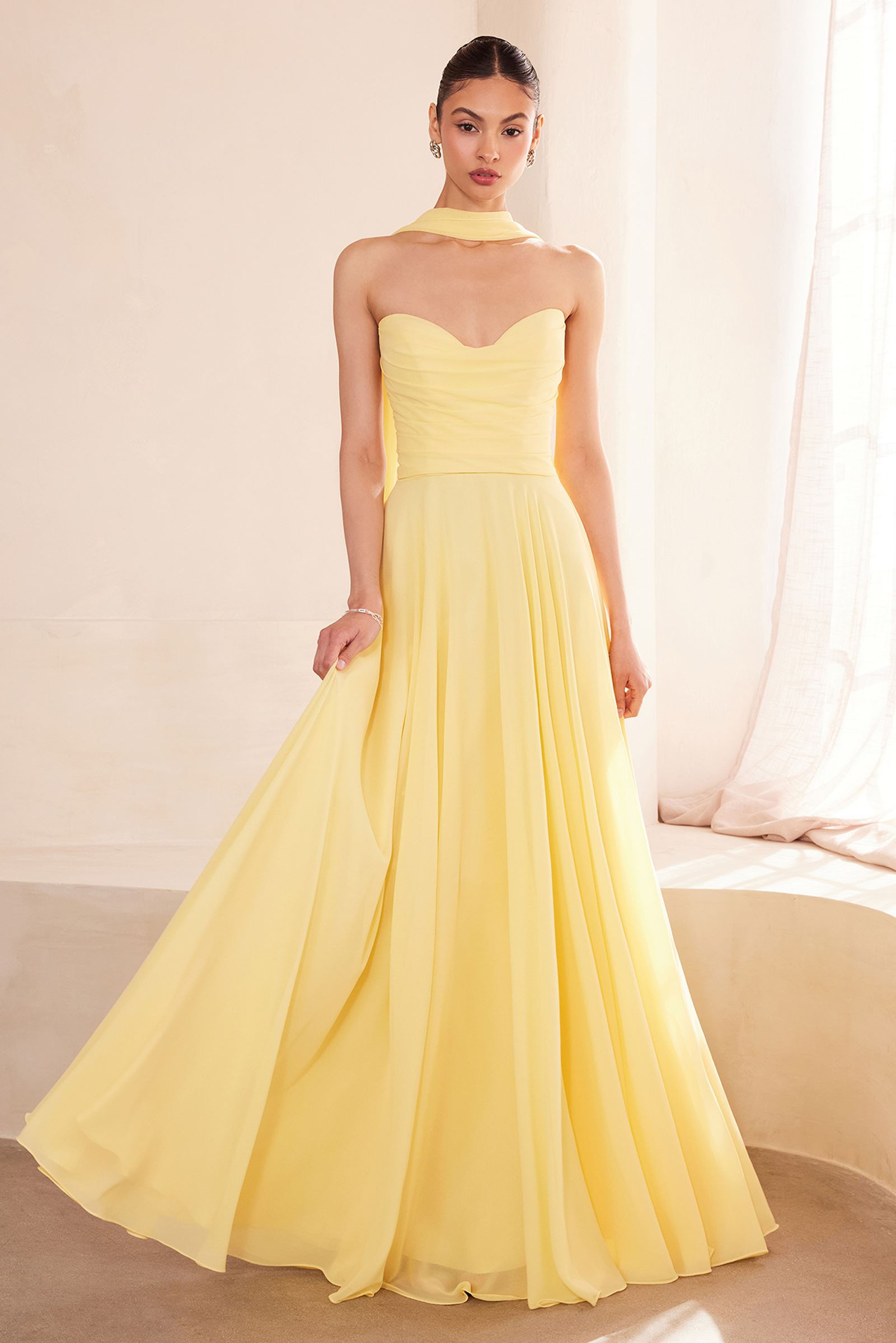 Ladivine Amoris T703 Dress Strapless A-Line Bridesmaid Gown - DestGlow