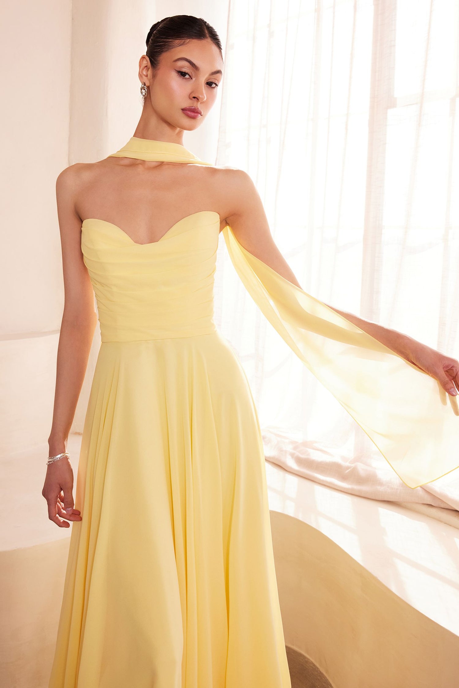 Ladivine Amoris T703 Dress Strapless A-Line Bridesmaid Gown - DestGlow