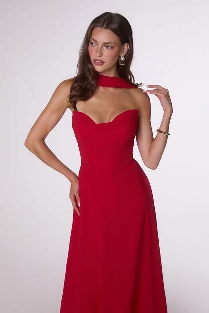 Ladivine Amoris T703 Dress Strapless A-Line Bridesmaid Gown - DestGlow