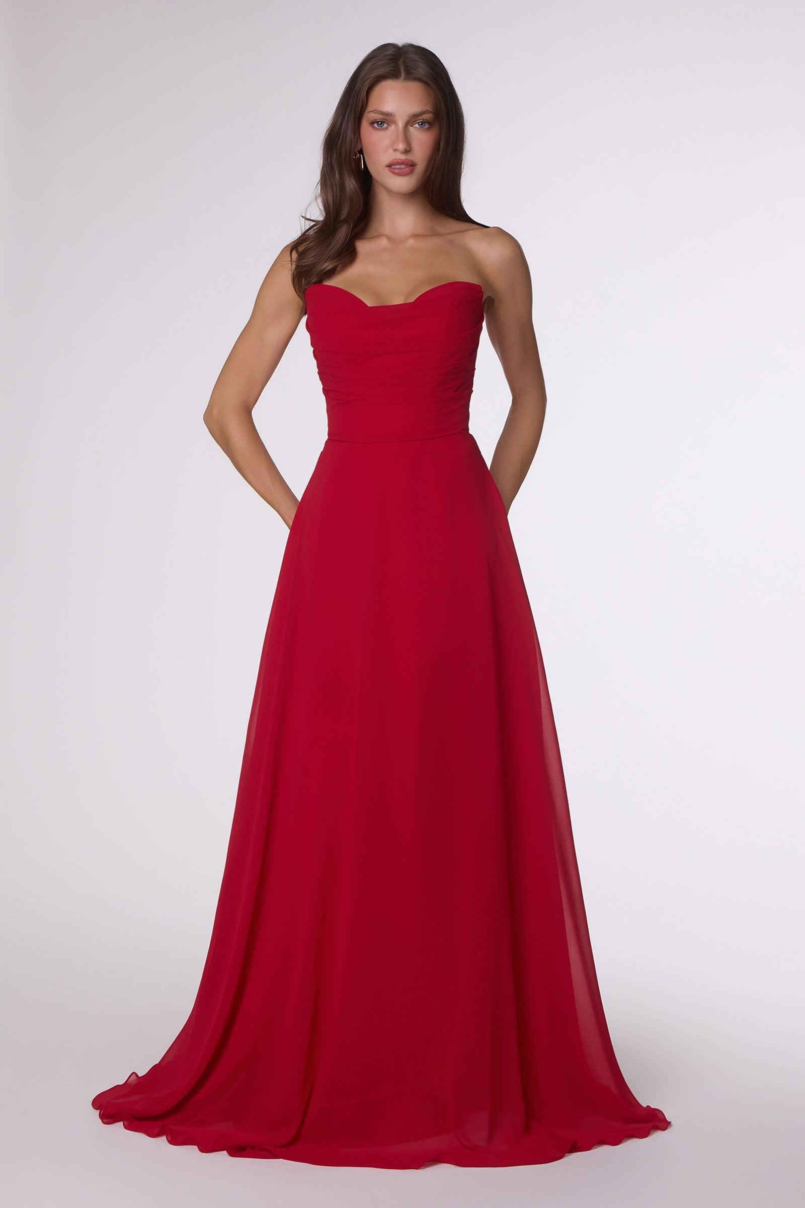 Ladivine Amoris T703 Dress Strapless A-Line Bridesmaid Gown - DestGlow