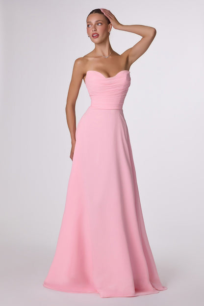 Ladivine Amoris T703 Dress Strapless A-Line Bridesmaid Gown - DestGlow