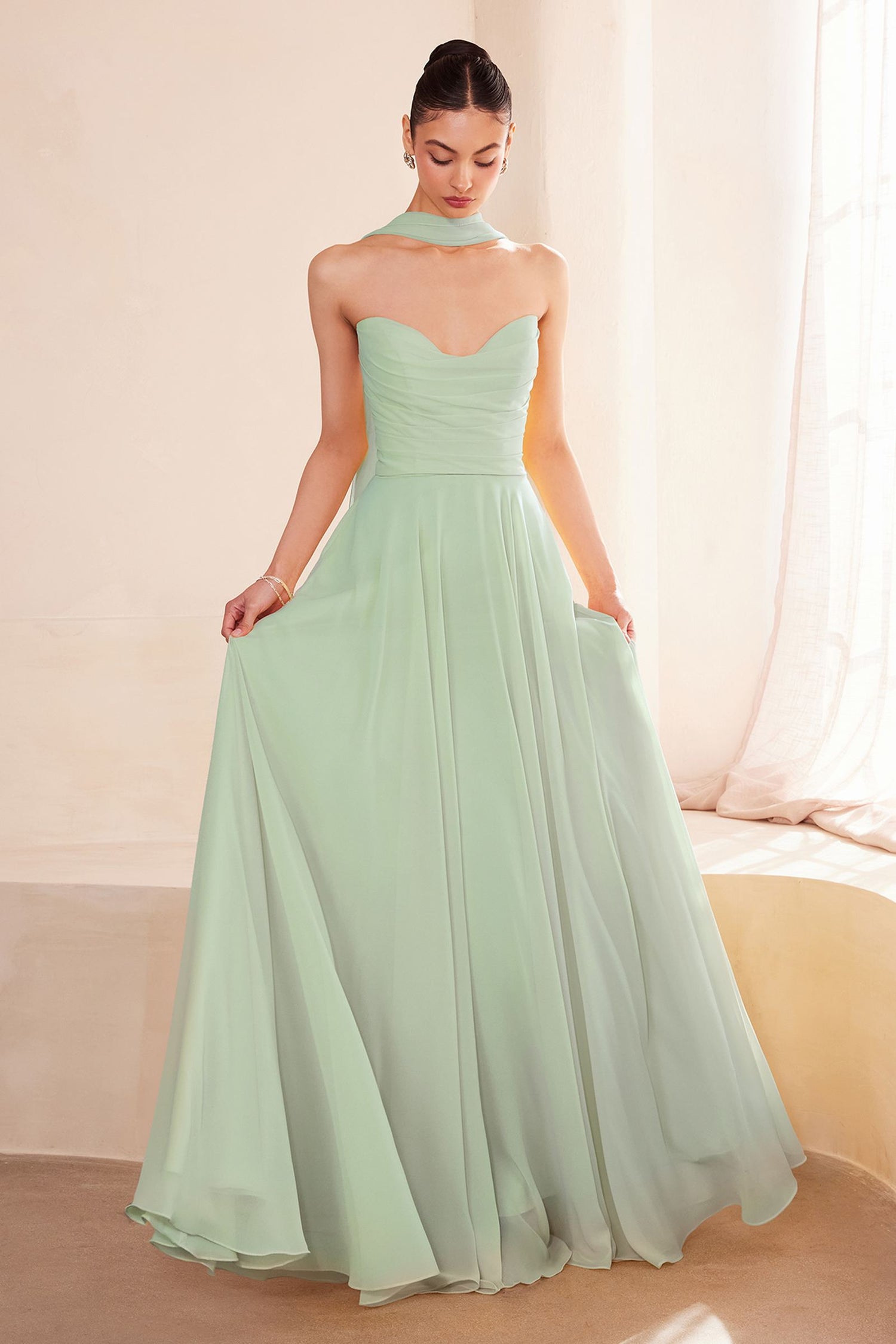 Ladivine Amoris T703 Dress Strapless A-Line Bridesmaid Gown - DestGlow