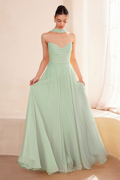 Ladivine Amoris T703 Dress Strapless A-Line Bridesmaid Gown - DestGlow