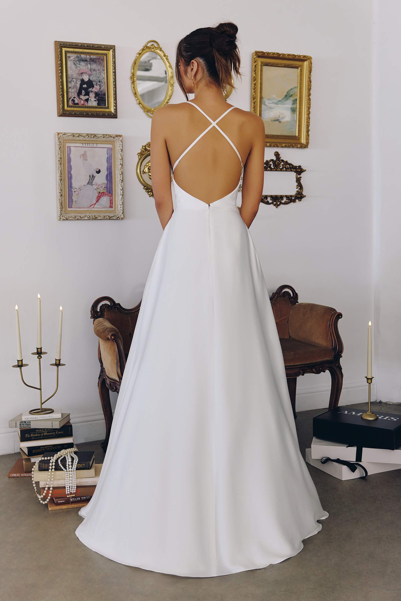 Amoris T714W A-Line Spaghetti Strap Wedding Dress by DiscountDressShop