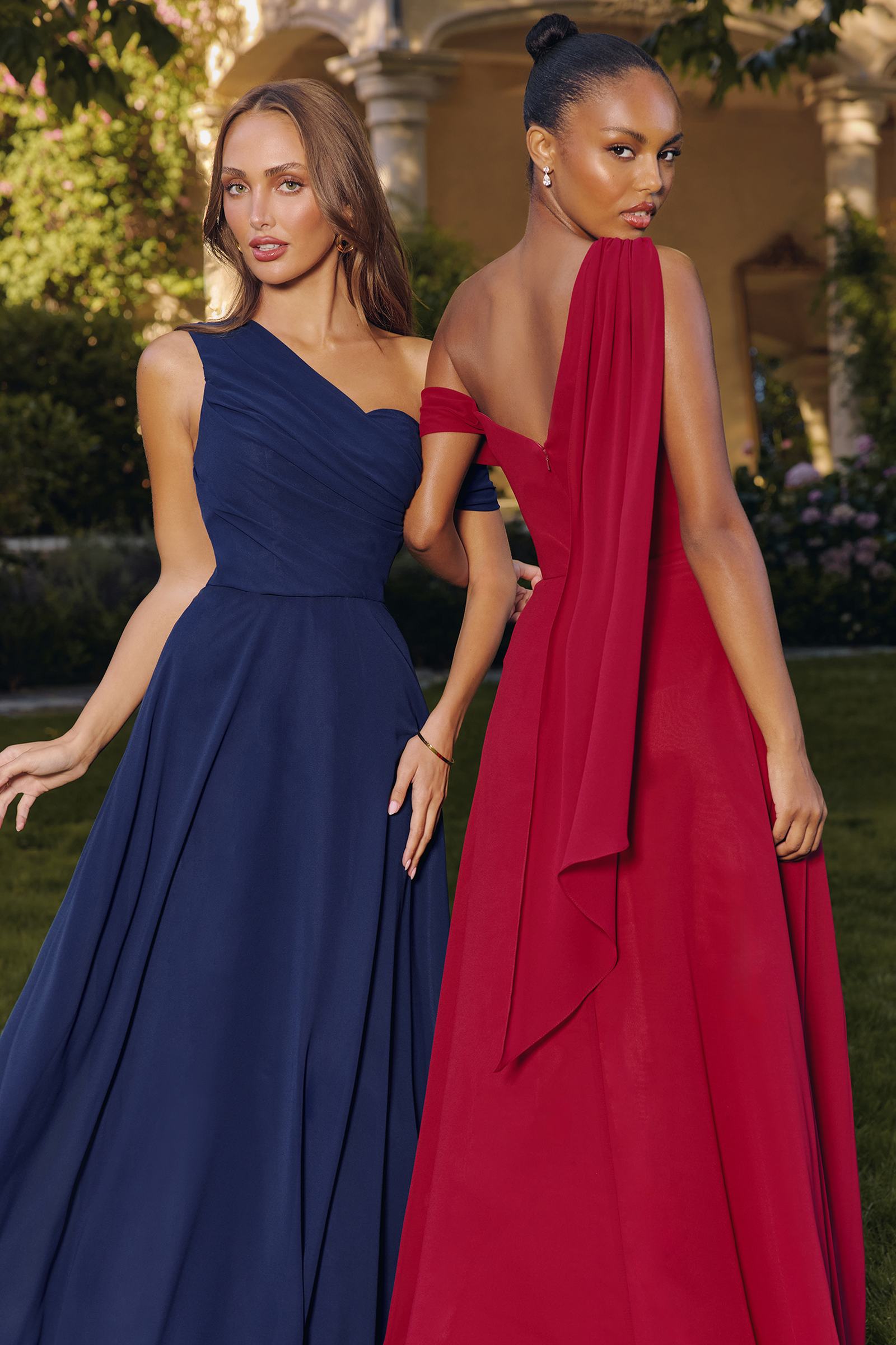 Amoris T716 One Shoulder Chiffon A-Line Evening Dress by DiscountDressShop