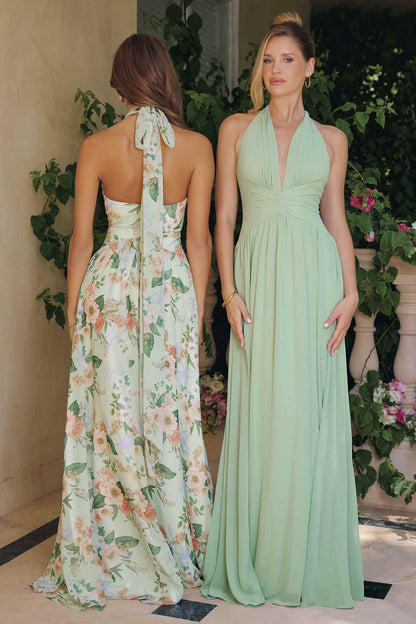 Amoris T715 Halter Neck Chiffon A-Line Gown by DiscountDressShop