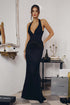 Amoris T720 Halter Satin Sleek Floor Length Gown by DiscountDressShop