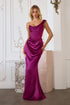 Amoris T727 One Shoulder Fitted Stretch Satin Mermaid Dress by DiscountDressShop