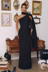 Amoris T730 One Shoulder Chiffon Formal Gown by DiscountDressShop