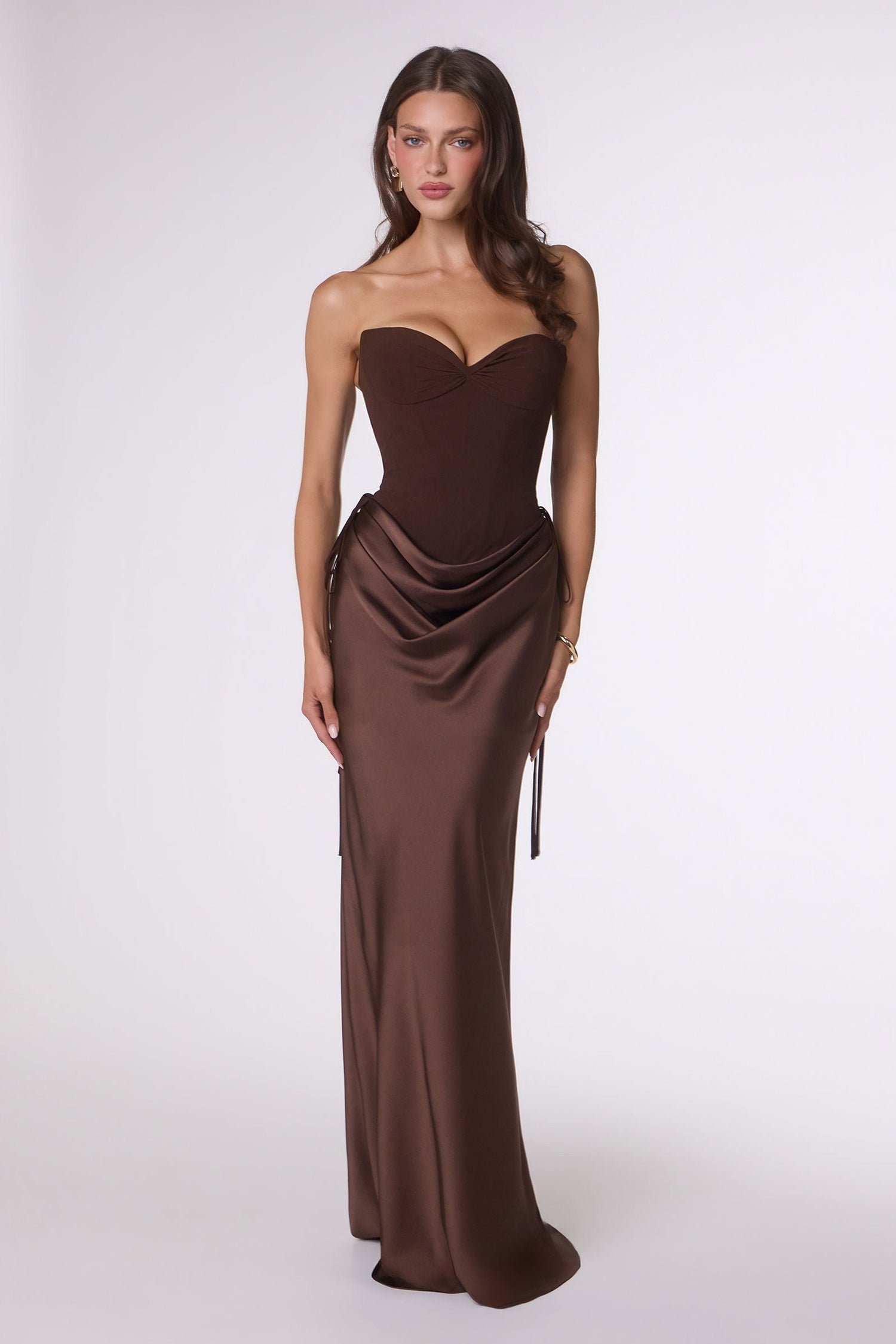 Amoris T747 Long Fitted Gown Convertible to Short Mini Dress