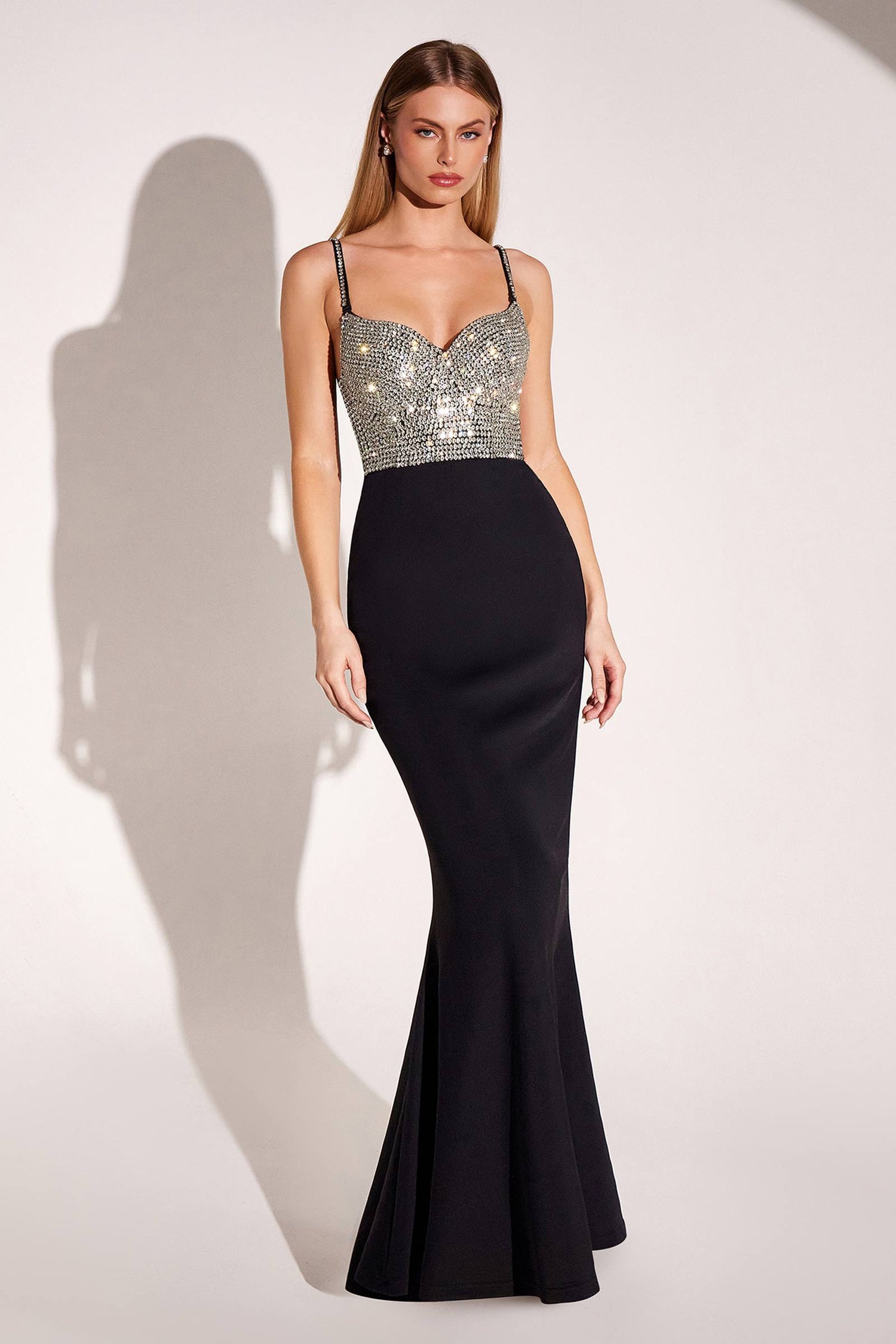 Ladivine Amoris T9002 Long Fitted Embellished Bodice Formal Gown by DiscountDressShop