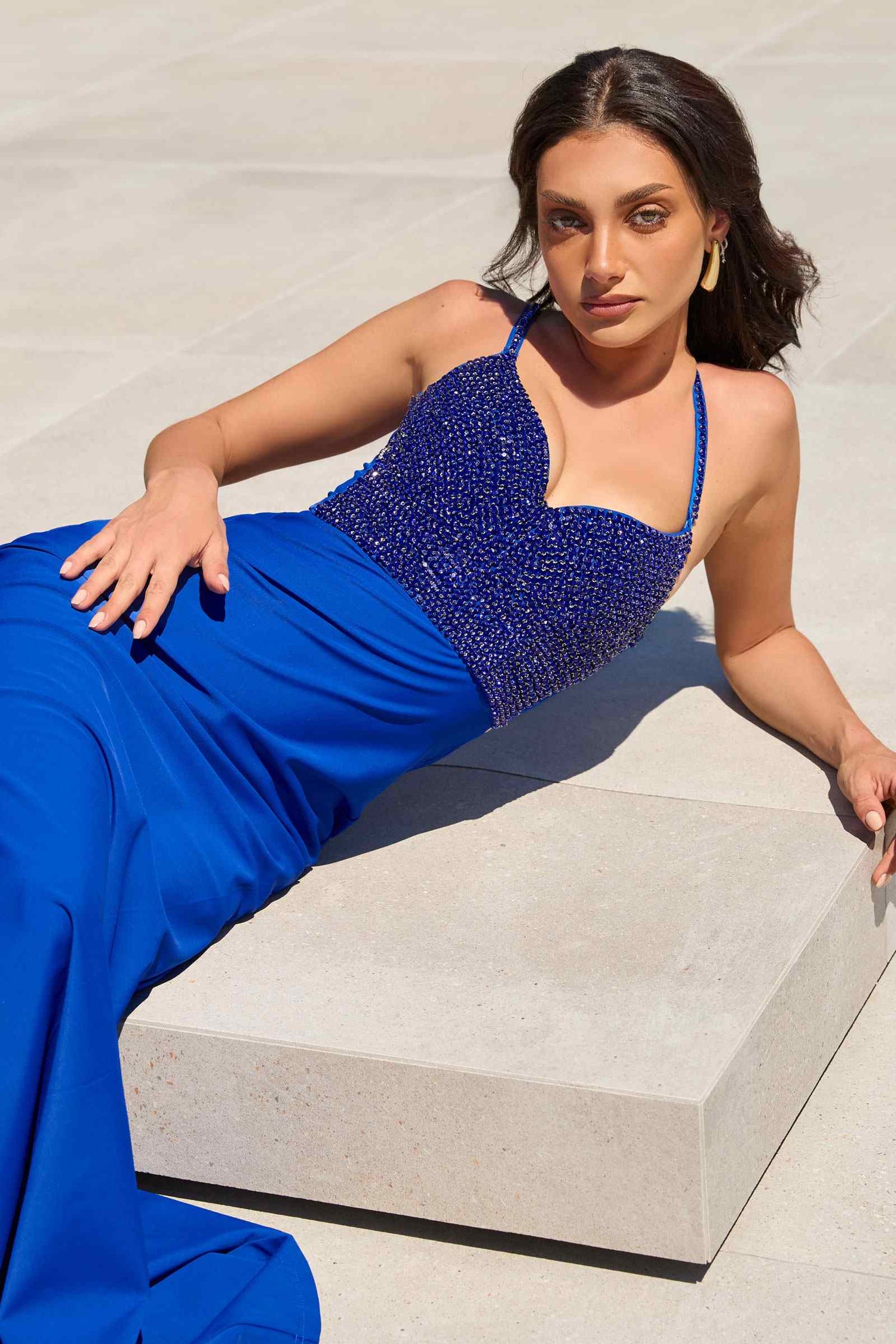 Ladivine Amoris T9002 Long Fitted Embellished Bodice Formal Gown by DiscountDressShop