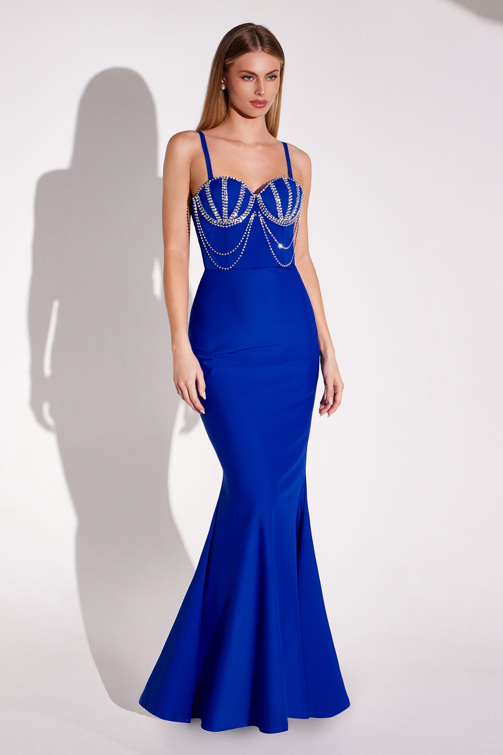 Ladivine Amoris T9003 Long Fitted Sweetheart Neck Evening Gown by DiscountDressShop