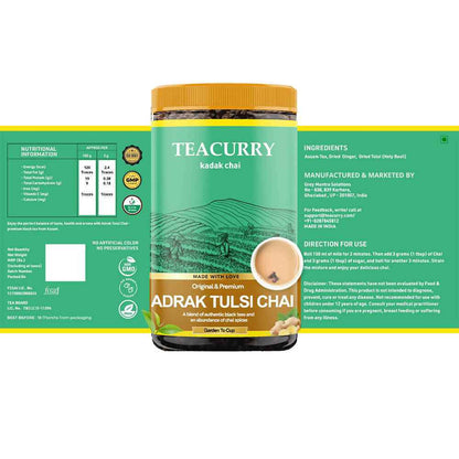 Teacurry Adrak Tulsi Chai Powder