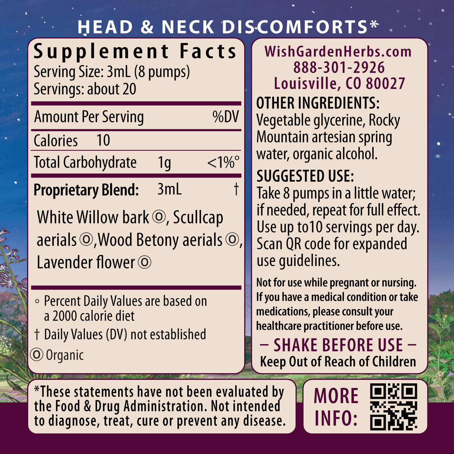 Cranial Comfort Tension Release by WishGarden Herbs
