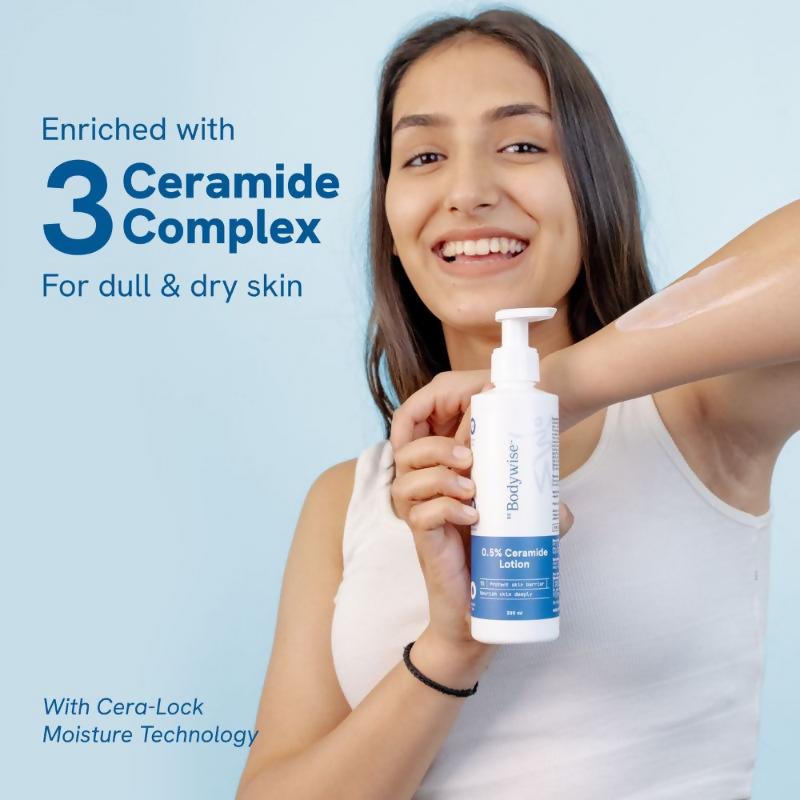 BeBodywise 0.5% Ceramide Body Lotion with Hyaluronic Acid - Prevents Dryness &amp; Repairs Skin Barrier
