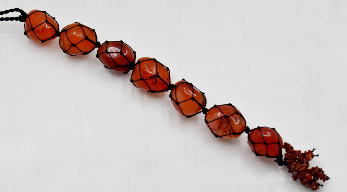 Carnelian Crystal Hanger, Car Accessories (Courage and Manifestation)  DestGlow