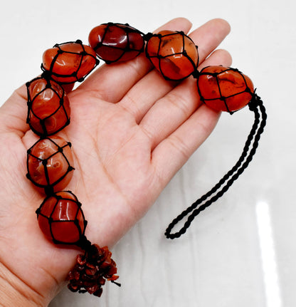 Carnelian Crystal Hanger, Car Accessories (Courage and Manifestation)  DestGlow