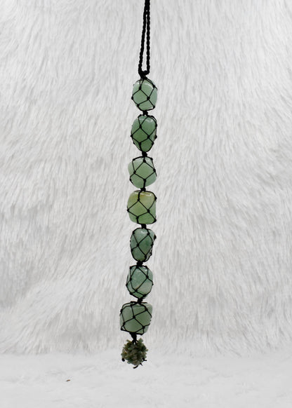 Green Aventurine Crystal Hanger, Car Accessories (Emotional Understanding and Luck And Good Fortune)  DestGlow