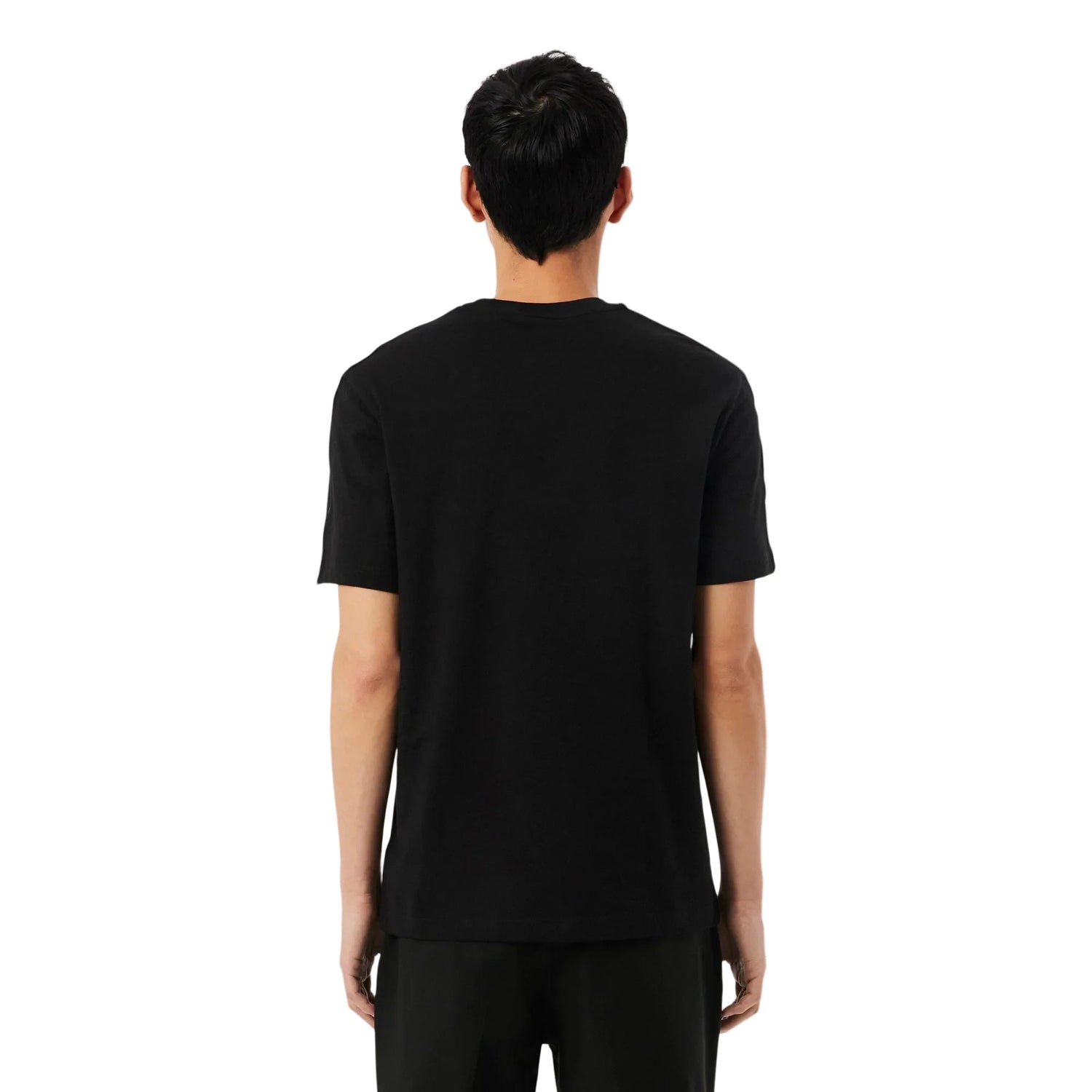 Lacoste Branded Stripe Band Tee - Black by Denim Exchange