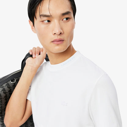 Lacoste Branded Pique Tee - White by Denim Exchange