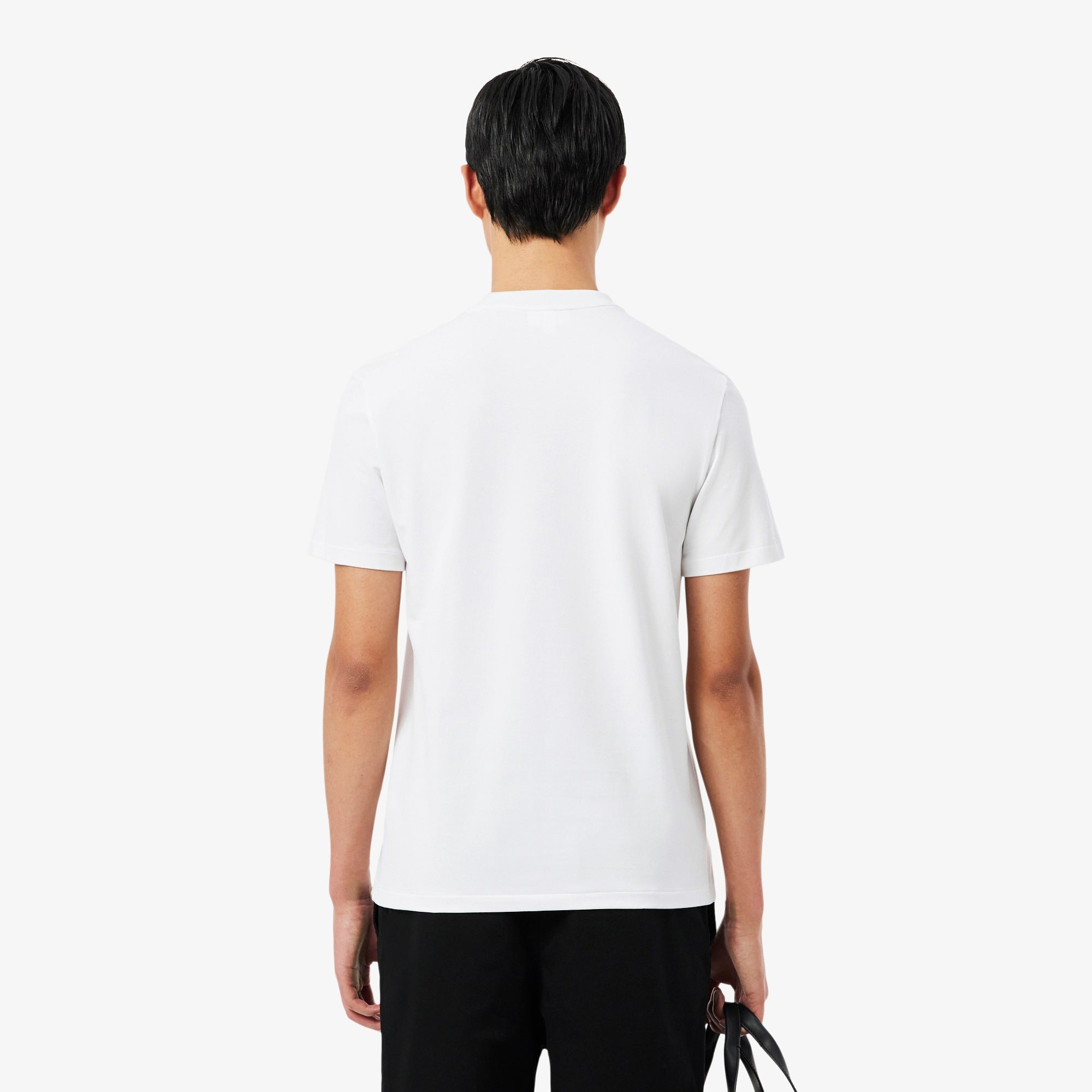 Lacoste Branded Pique Tee - White by Denim Exchange