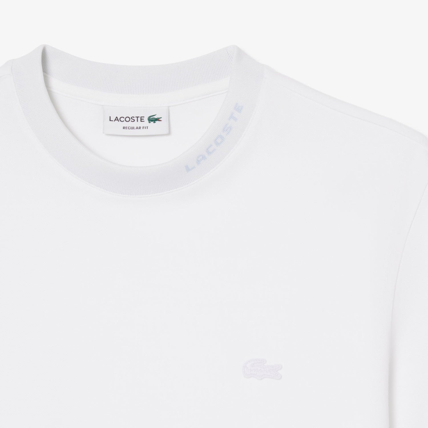 Lacoste Branded Pique Tee - White by Denim Exchange