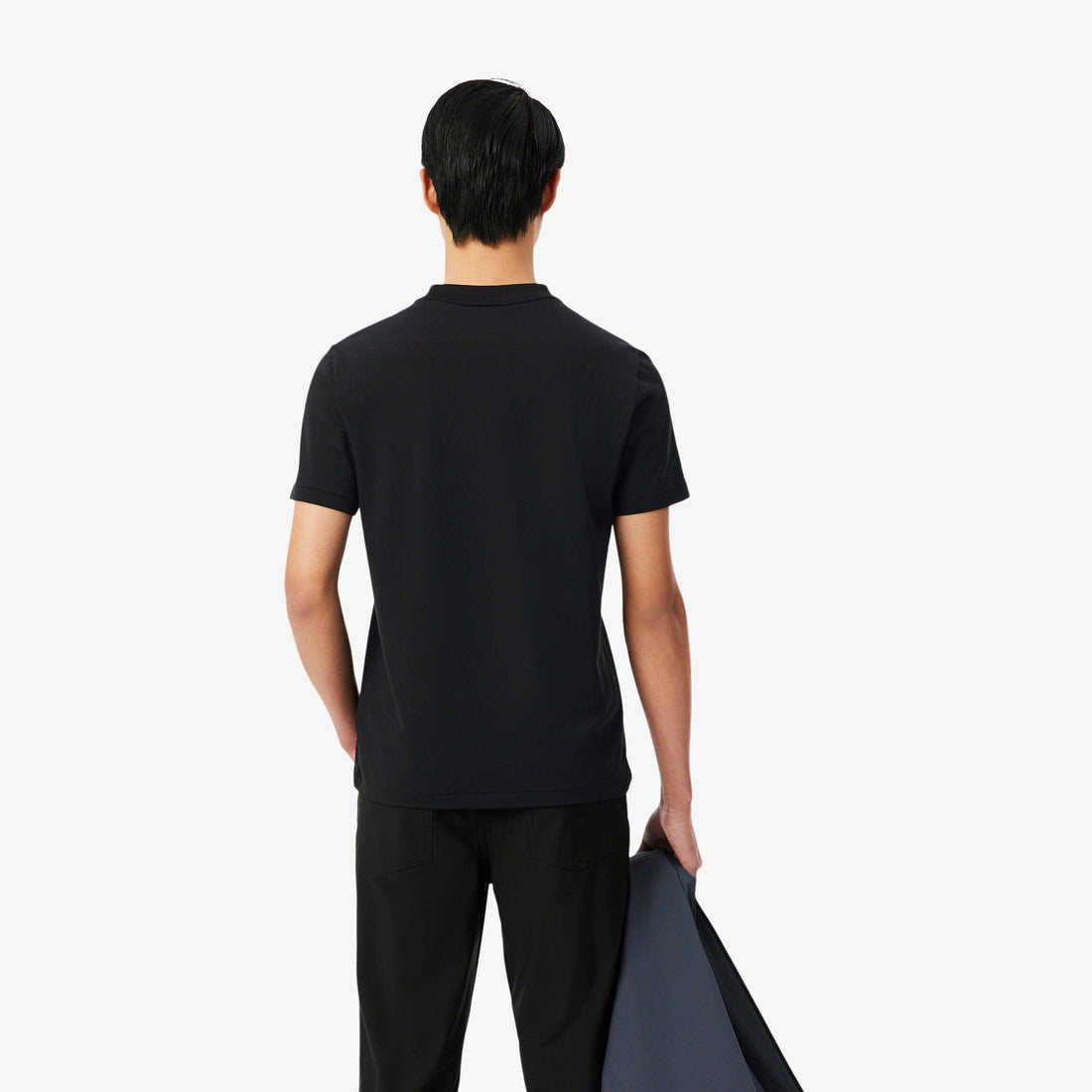 Lacoste Branded Pique Tee - Black by Denim Exchange