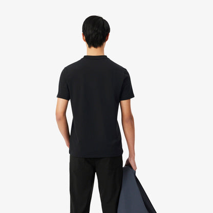 Lacoste Branded Pique Tee - Black by Denim Exchange