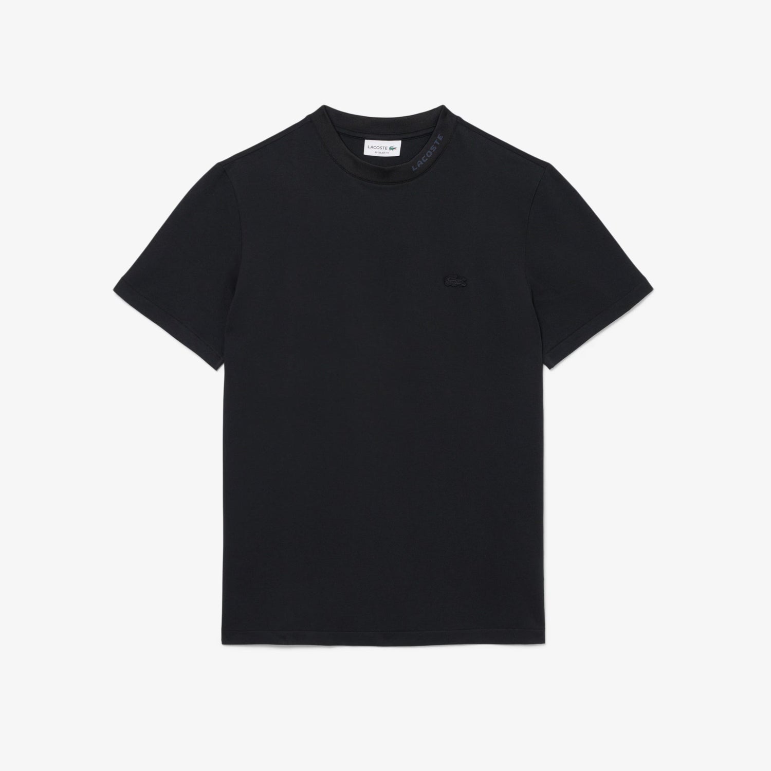 Lacoste Branded Pique Tee - Black by Denim Exchange