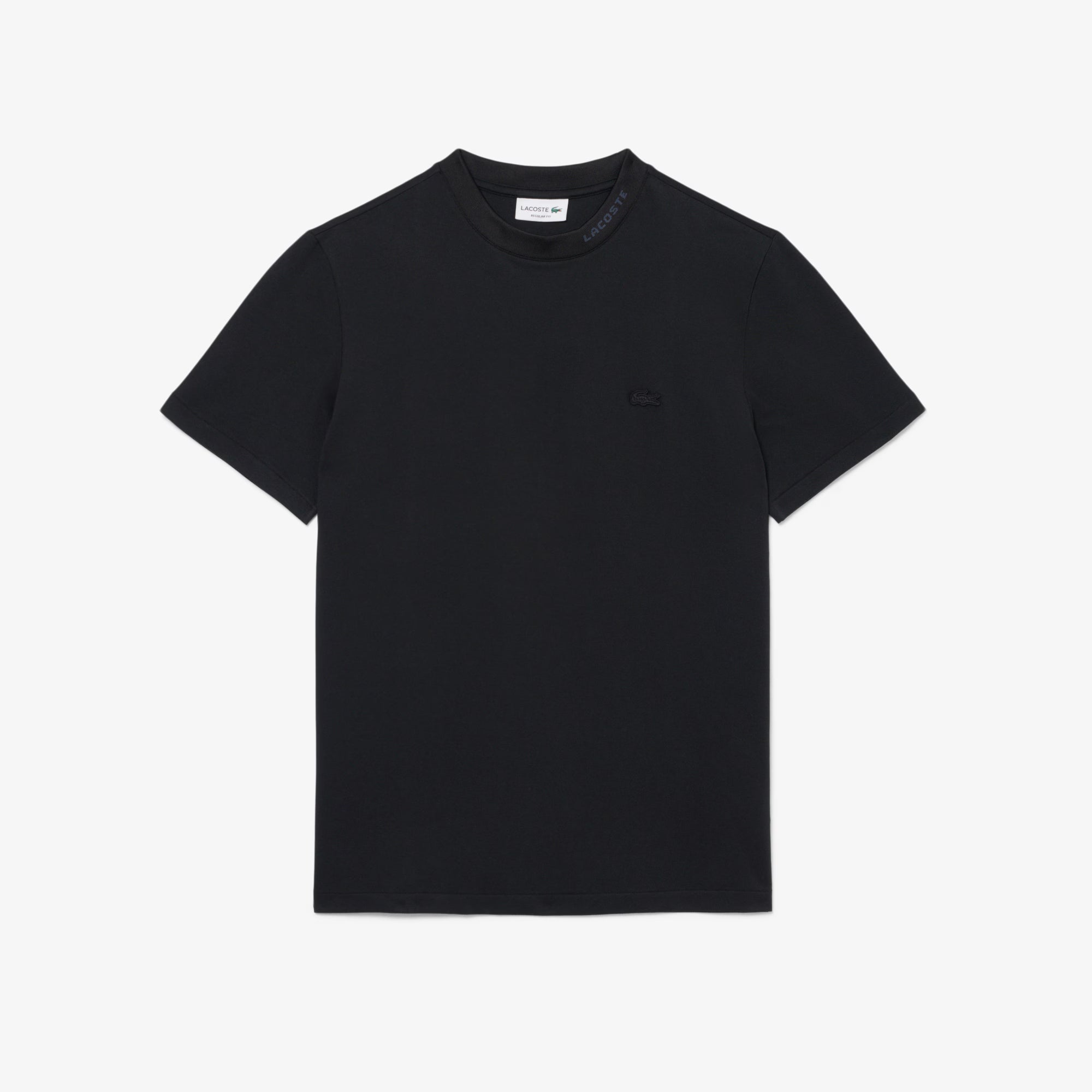 Lacoste Branded Pique Tee - Black by Denim Exchange