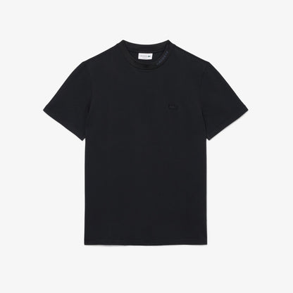 Lacoste Branded Pique Tee - Black by Denim Exchange