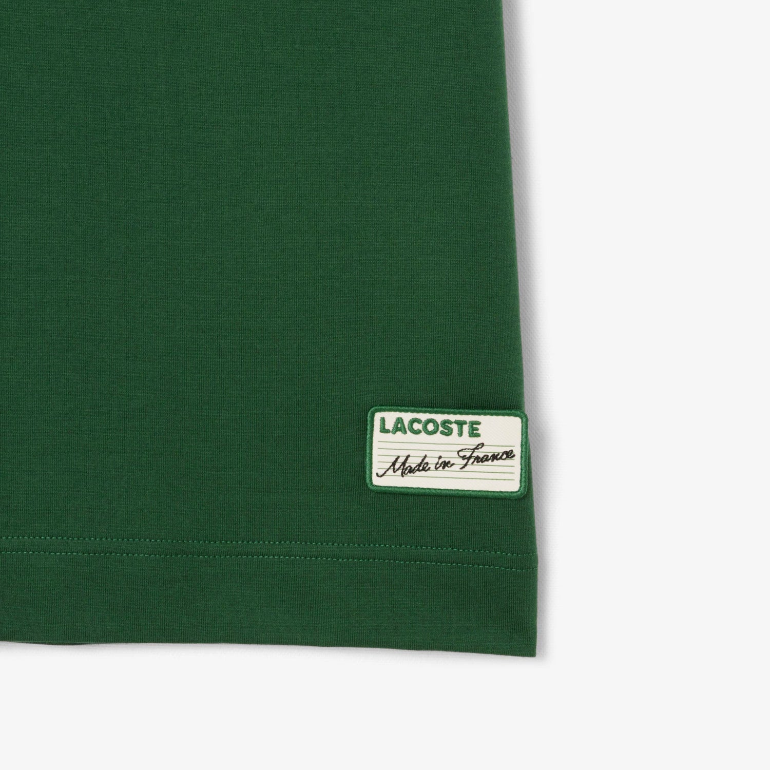 Lacoste Made in France Stripe Neck Tee - Green by Denim Exchange